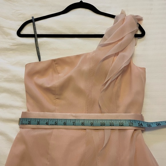 White by Vera Wang One Shoulder Dress in Blush - Picture 7 of 8